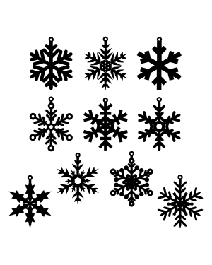 Snowflake Ornament Silhouette Clip Art