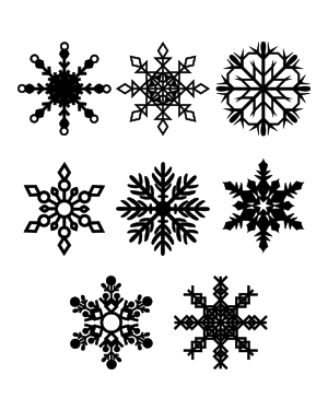 Snowflake Silhouette Clip Art