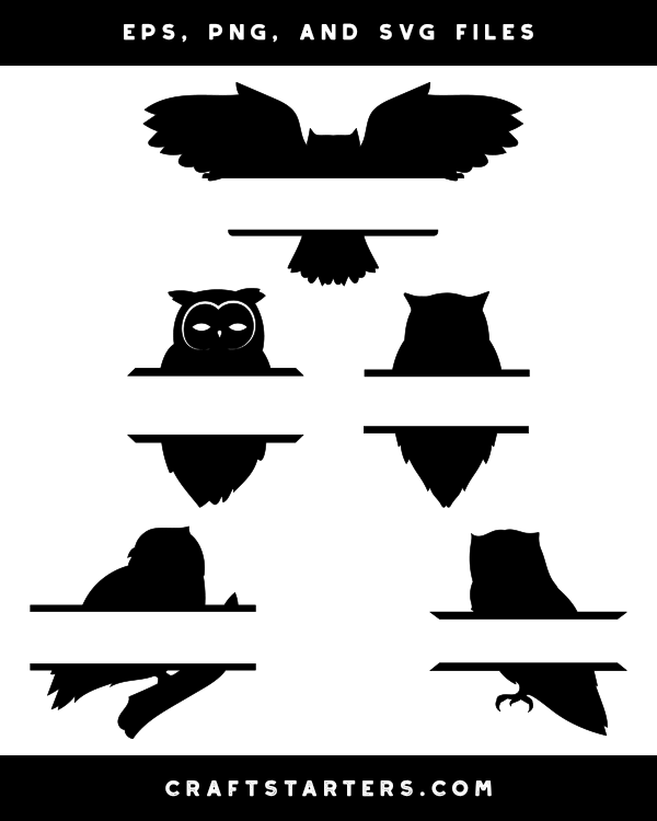 Download Split Owl Silhouette Clip Art