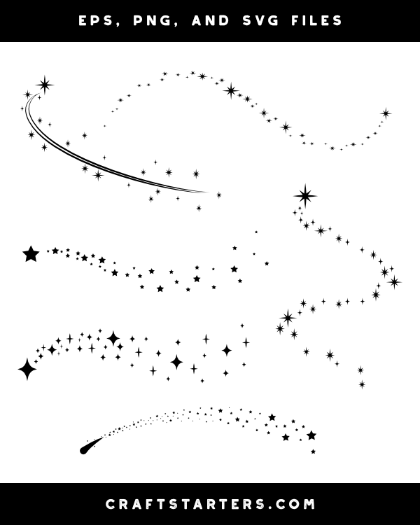 Stardust Trail Silhouette Clip Art