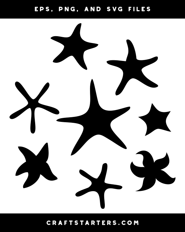 Starfish Silhouette Clip Art