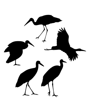 Stork Silhouette Clip Art