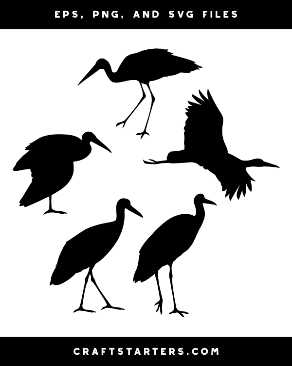 Stork Silhouette Clip Art