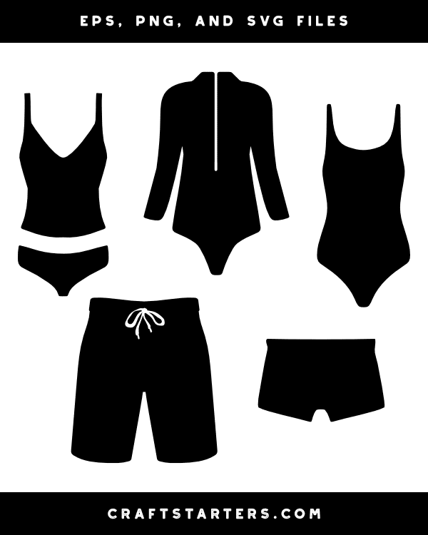 Swimwear Silhouette Clip Art