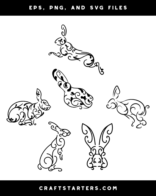 rabbit head tattoo side view - Clip Art Library