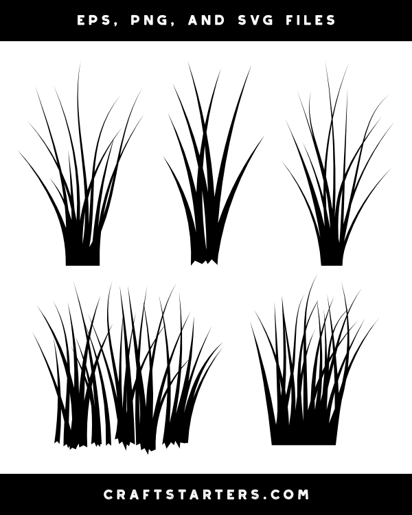 Tall Grass Silhouette Clip Art