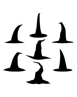 Tall Witch Hat Silhouette Clip Art
