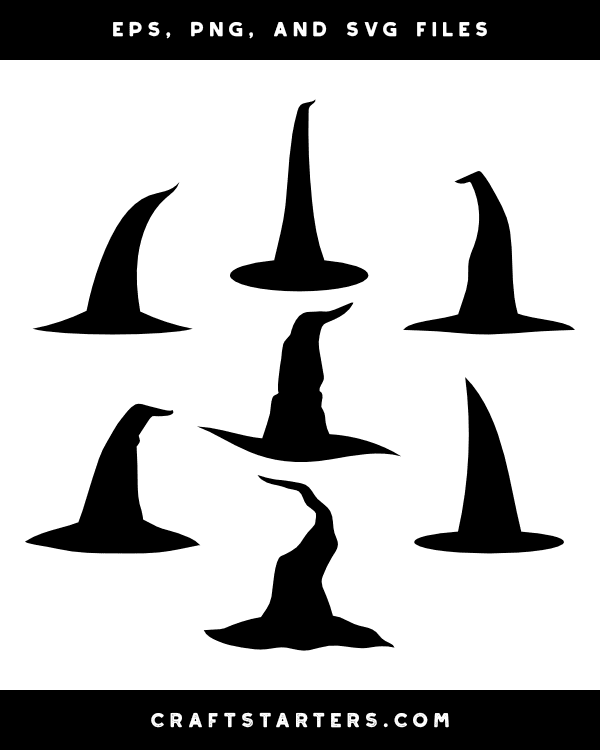 Tall Witch Hat Silhouette Clip Art