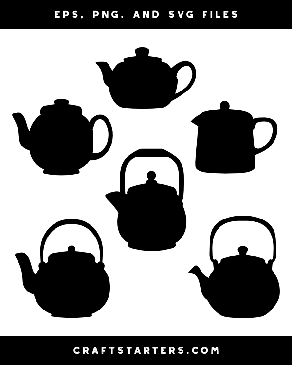 Teapot Silhouette Clip Art