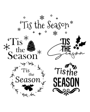 Tis the Season Silhouette Clip Art