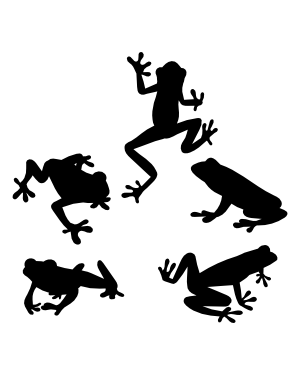 Tree Frog Silhouette Clip Art
