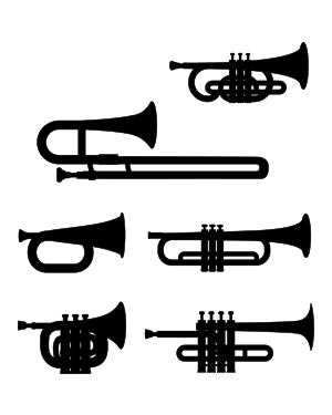 Trumpet Silhouette Clip Art