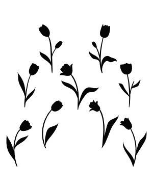 Tulip Silhouette Clip Art