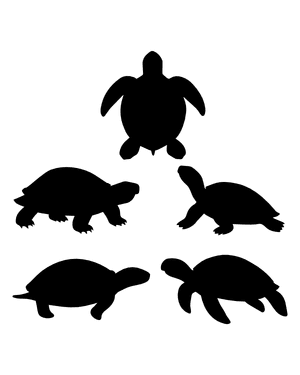 Turtle Silhouette Clip Art