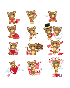 Valentine Teddy Bear Clip Art