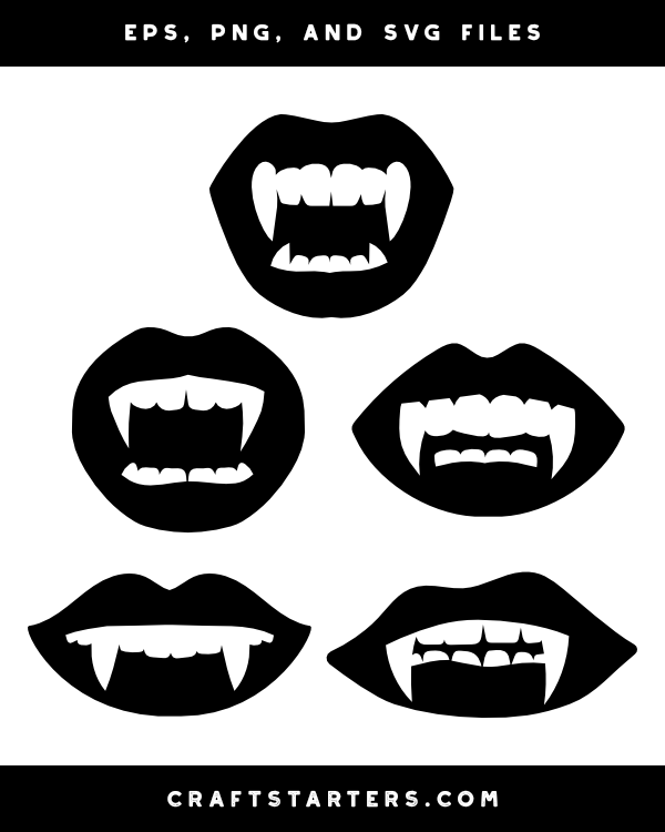 Vampire Mouth Silhouette Clip Art