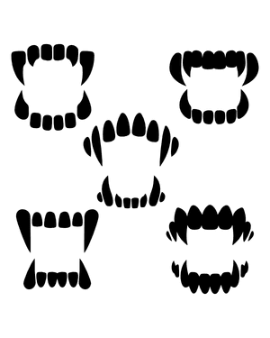 Vampire Teeth Silhouette Clip Art