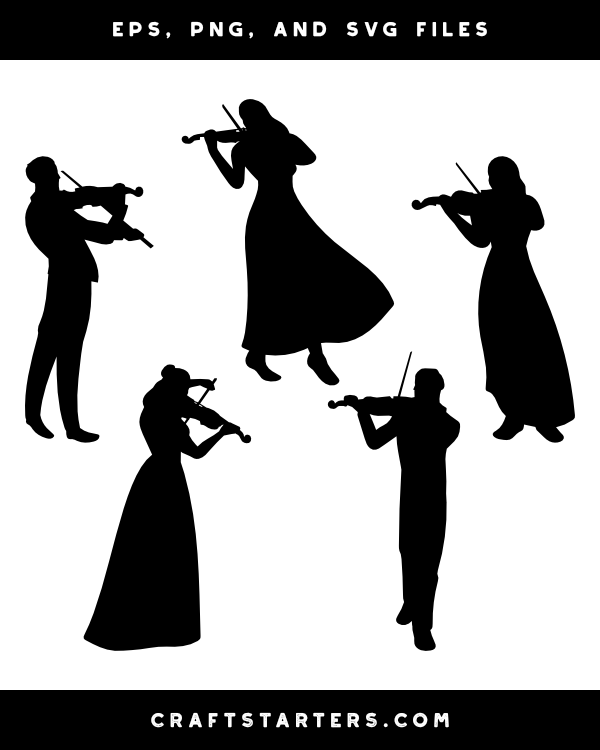 Violinist Silhouette Clip Art
