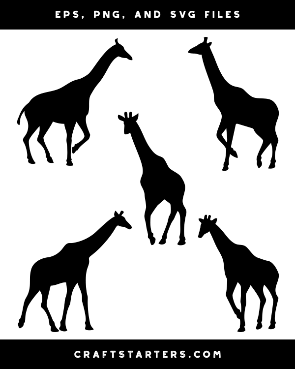 Download Walking Giraffe Silhouette Clip Art