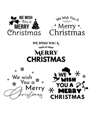 We Wish You a Merry Christmas Silhouette Clip Art