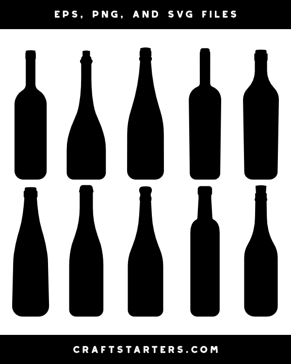 Wine Bottle Silhouette Clip Art