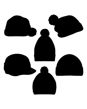 Winter Hat Silhouette Clip Art