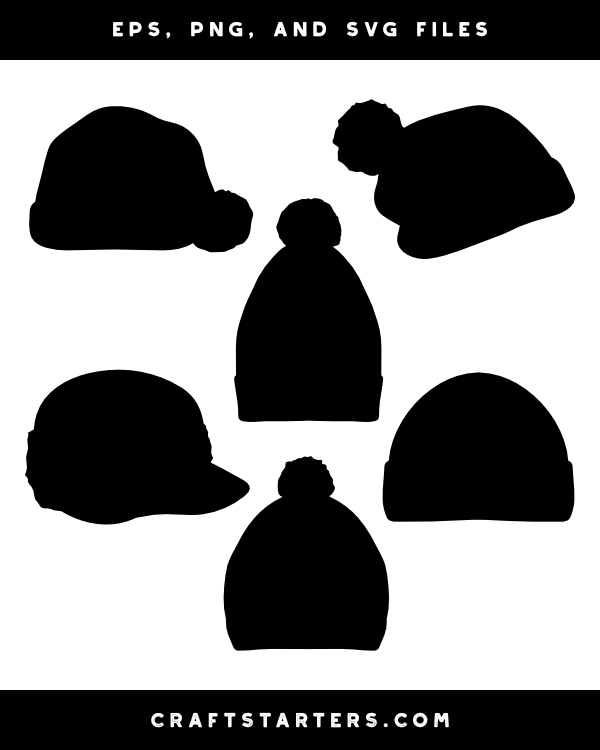 Winter Hat Silhouette Clip Art