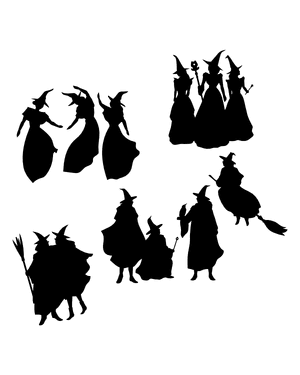 Witches Silhouette Clip Art