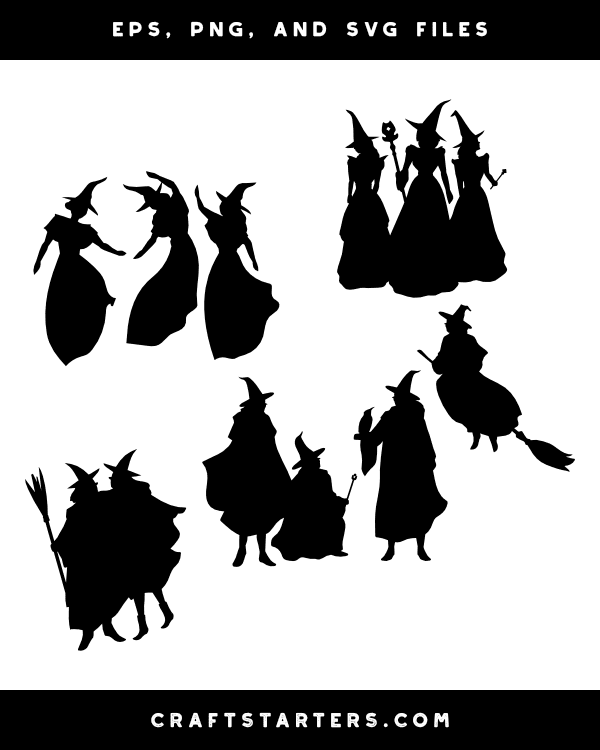 Witches Silhouette Clip Art