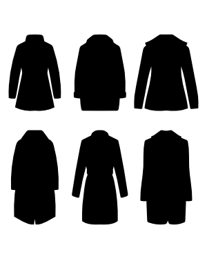 Womens Winter Jacket Silhouette Clip Art