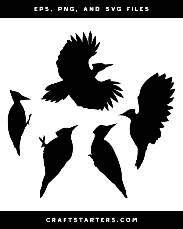 Woodpecker Silhouette Clip Art