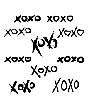 XOXO Silhouette Clip Art