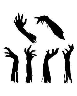 Zombie Arm Silhouette Clip Art