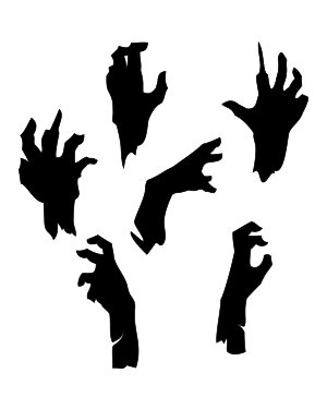 Zombie Hand Silhouette Clip Art
