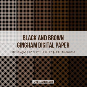 Black And Brown Gingham Digital Paper