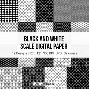 Black and White Scale Digital Paper