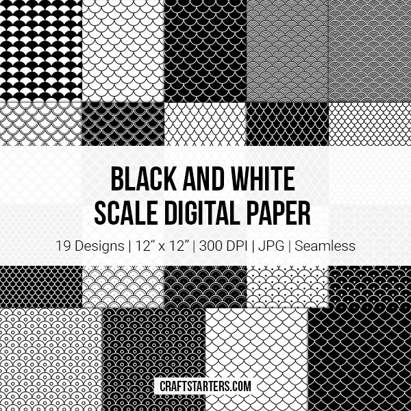Black and White Scale Digital Paper
