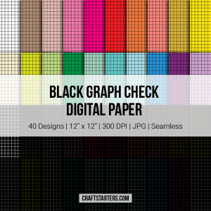 Black Graph Check Digital Paper