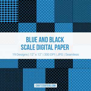 Blue and Black Scale Digital Paper