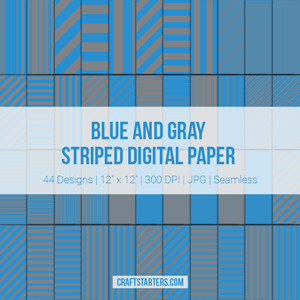 Blue and Gray Stripe Digital Paper