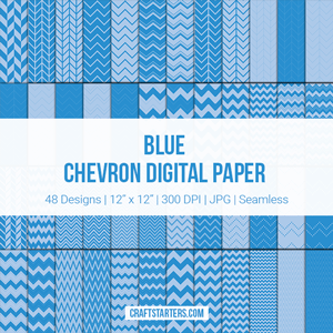 Blue Chevron Digital Paper