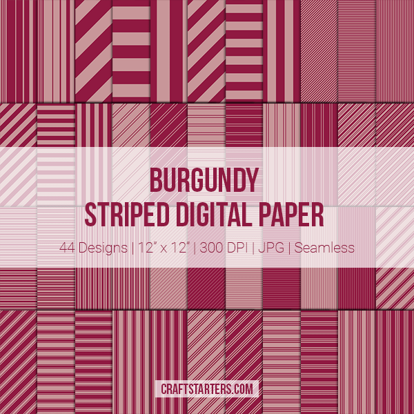 Burgundy Stripe Digital Paper