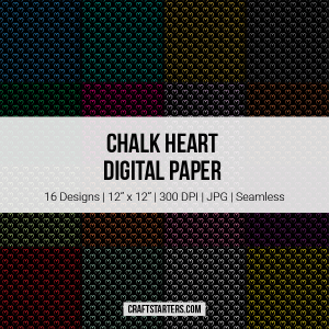 Chalk Heart Digital Paper