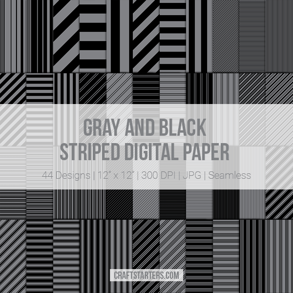 Gray and Black Stripe Digital Paper