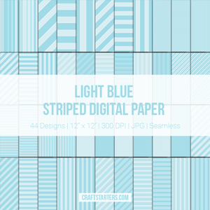 Light Blue Stripe Digital Paper
