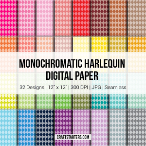 Monochromatic Harlequin Digital Paper
