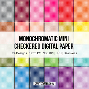 Monochromatic Mini Checkered Digital Paper