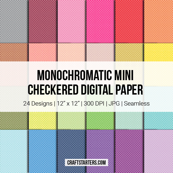 Monochromatic Mini Checkered Digital Paper