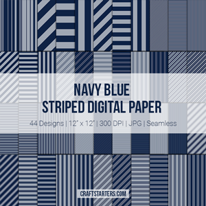 Navy Blue Stripe Digital Paper