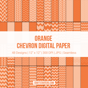 Orange Chevron Digital Paper